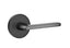Emtek 5209HLOUS19RH Helios Lever Right Hand 2-3/8" Backset Privacy with Disk Rose for 1-1/4" to 2" Door Flat Black Finish
