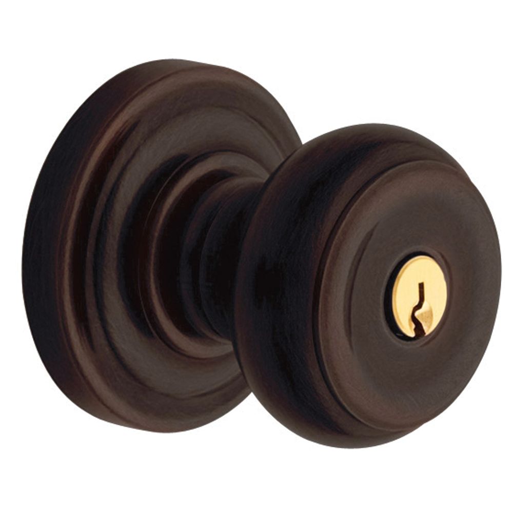 Baldwin 5210112ENTR 5210 Colonial Knob Emergency Egress Keyed Entry Venetian Bronze Finish