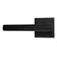Emtek 5210FRLUS19LH Freestone Lever Left Hand 2-3/8" Backset Privacy with Square Rose for 1-1/4" to 2" Door Flat Black Finish