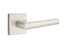 Emtek 5210STUUS15LH Stuttgart Lever Left Hand 2-3/8" Backset Privacy with Square Rose for 1-1/4" to 2" Door Satin Nickel Finish