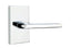 Emtek 5212HLOUS26LH Helios Lever Left Hand 2-3/8" Backset Privacy with Modern Rectangular Rose for 1-1/4" to 2" Door Polished Chrome Finish