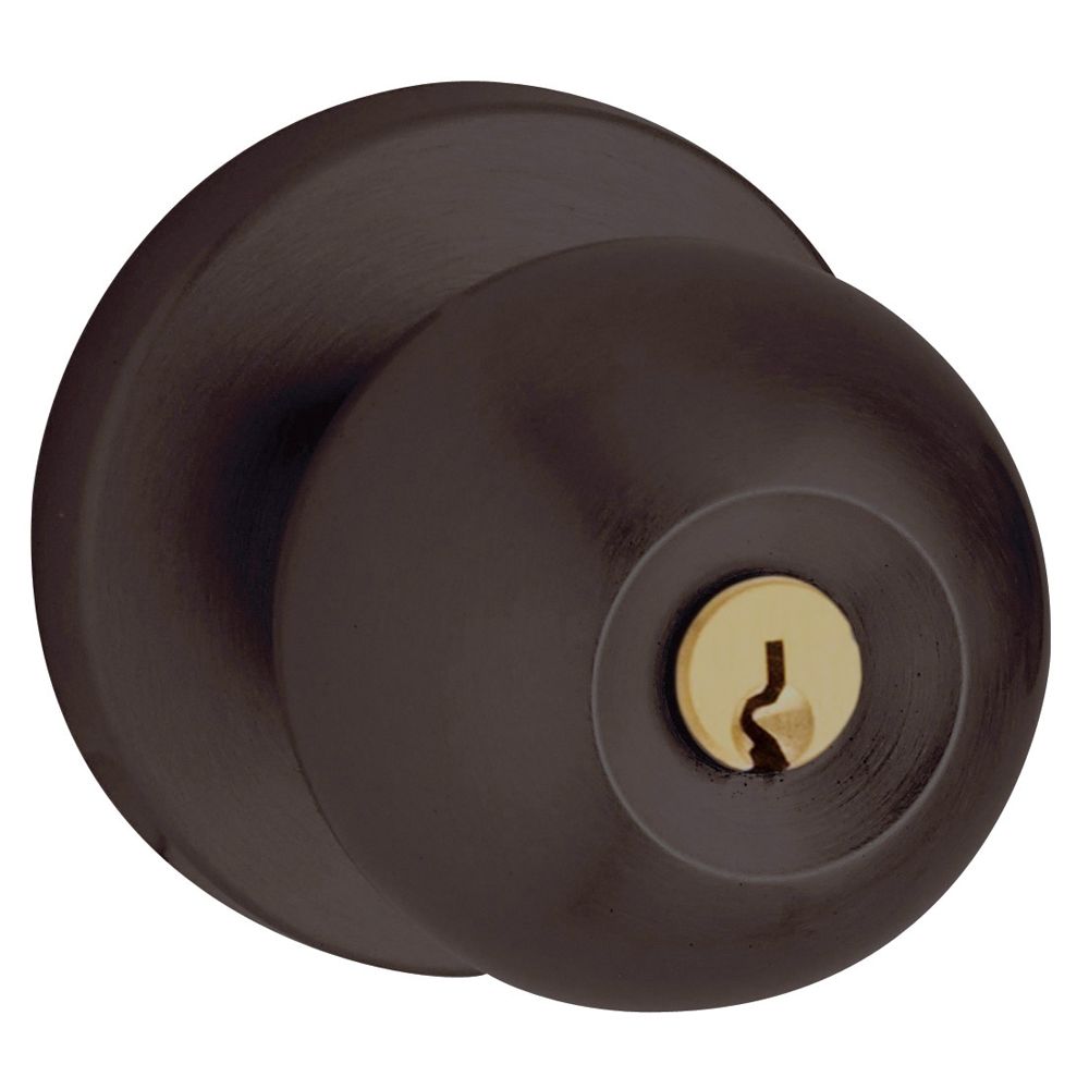 Baldwin 5215102ENTR 5215 Contemporary Knob Emergency Egress Keyed Entry Oil Rubbed Bronze Finish