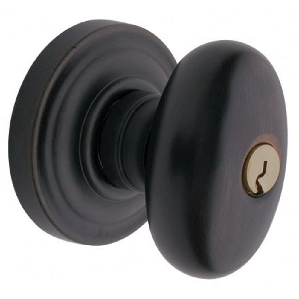 Baldwin 5226102ENTR 5226 Thick Door Egg Knob Emergency Egress Keyed Entry Oil Rubbed Bronze Finish