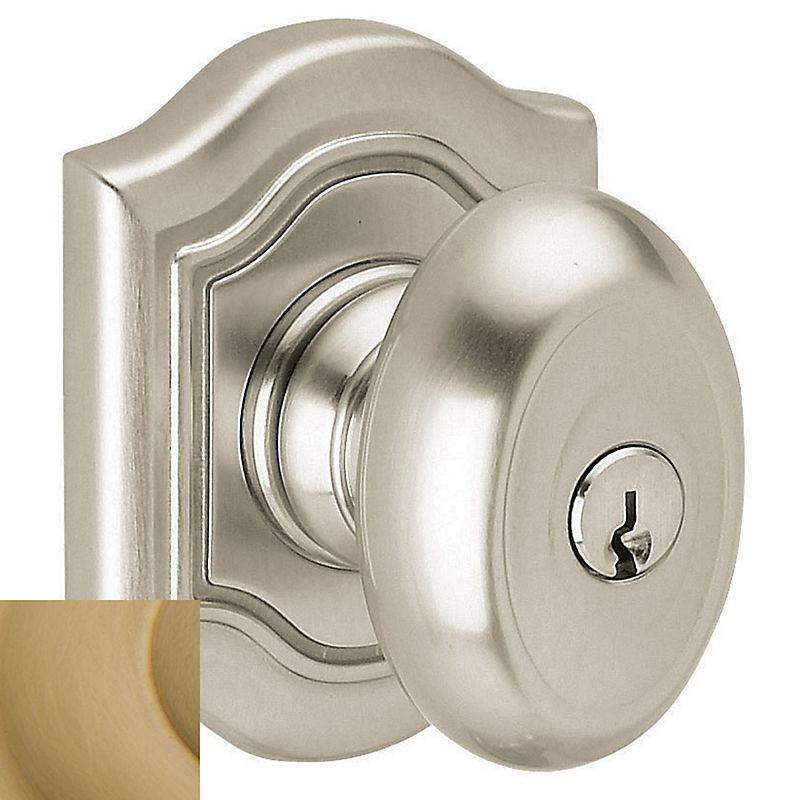 Baldwin 5237033ENTR 5237 Bethpage Knob Emergency Egress Keyed Entry Vintage Brass Finish - Baldwin Quickship Item *