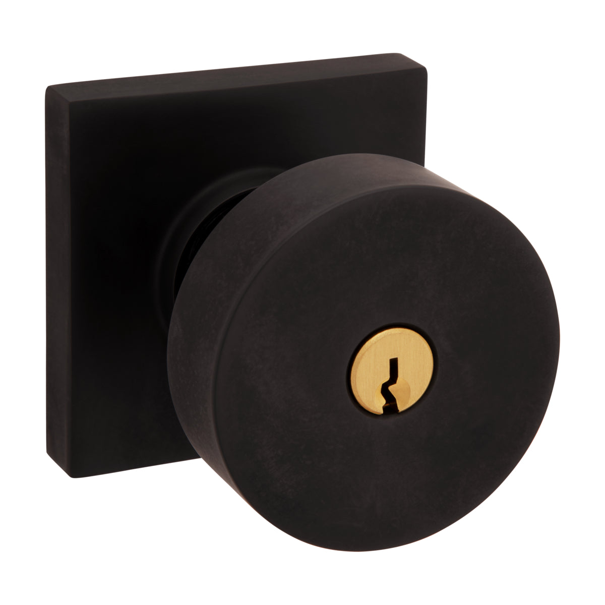 Baldwin 5250102ENTR 5250 Contemporary Knob with Square Rose Emergency Egress Keyed Entry Oil Rubbed Bronze Finish - Baldwin Quickship Item *