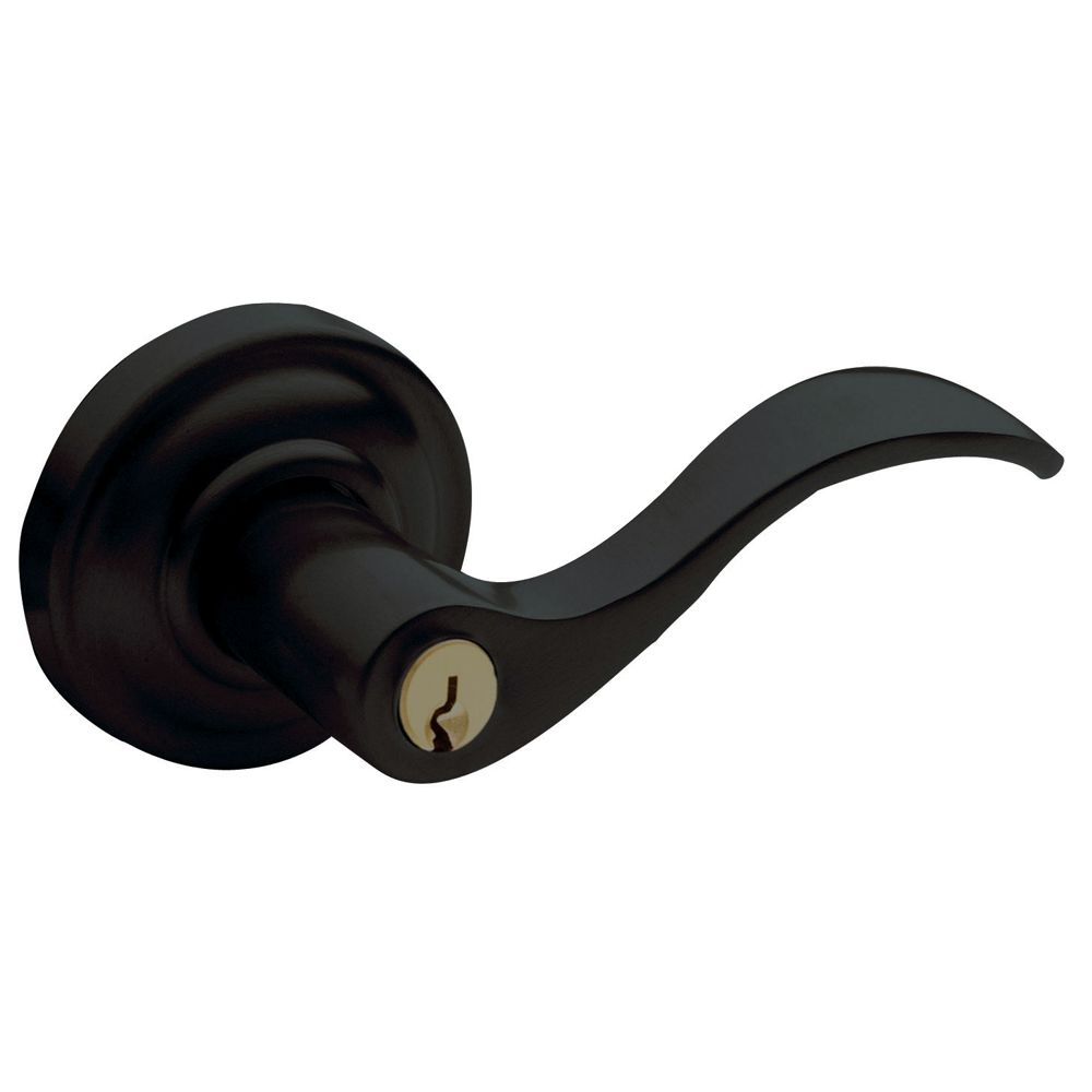 Baldwin 5255190RENT Right Hand 5255 Wave Lever Emergency Egress Keyed Entry Satin Black Finish - Baldwin Quickship Item *