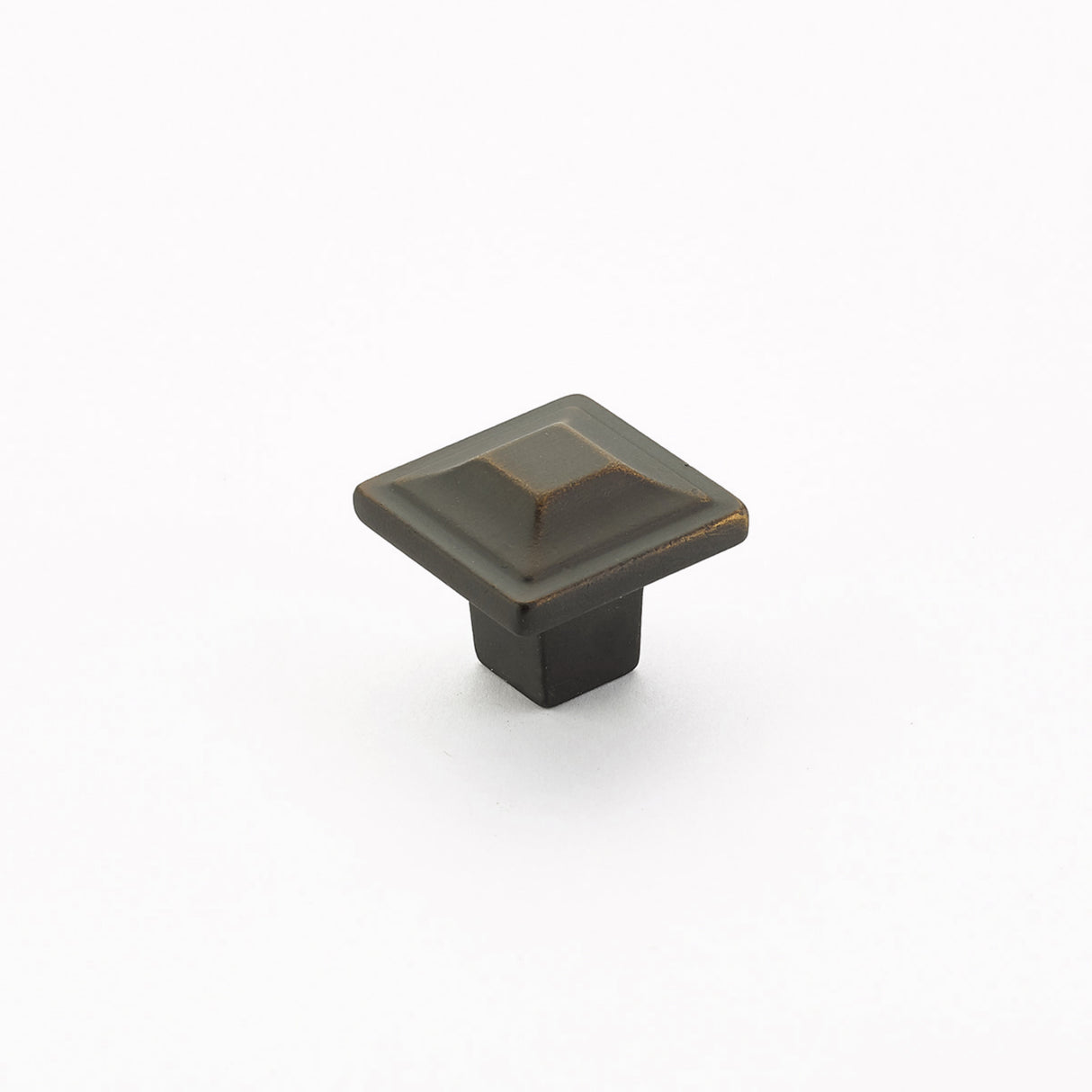 Schaub 530-ABZ 1-1/4" Menlo Park Square Cabinet Knob Ancient Bronze Finish