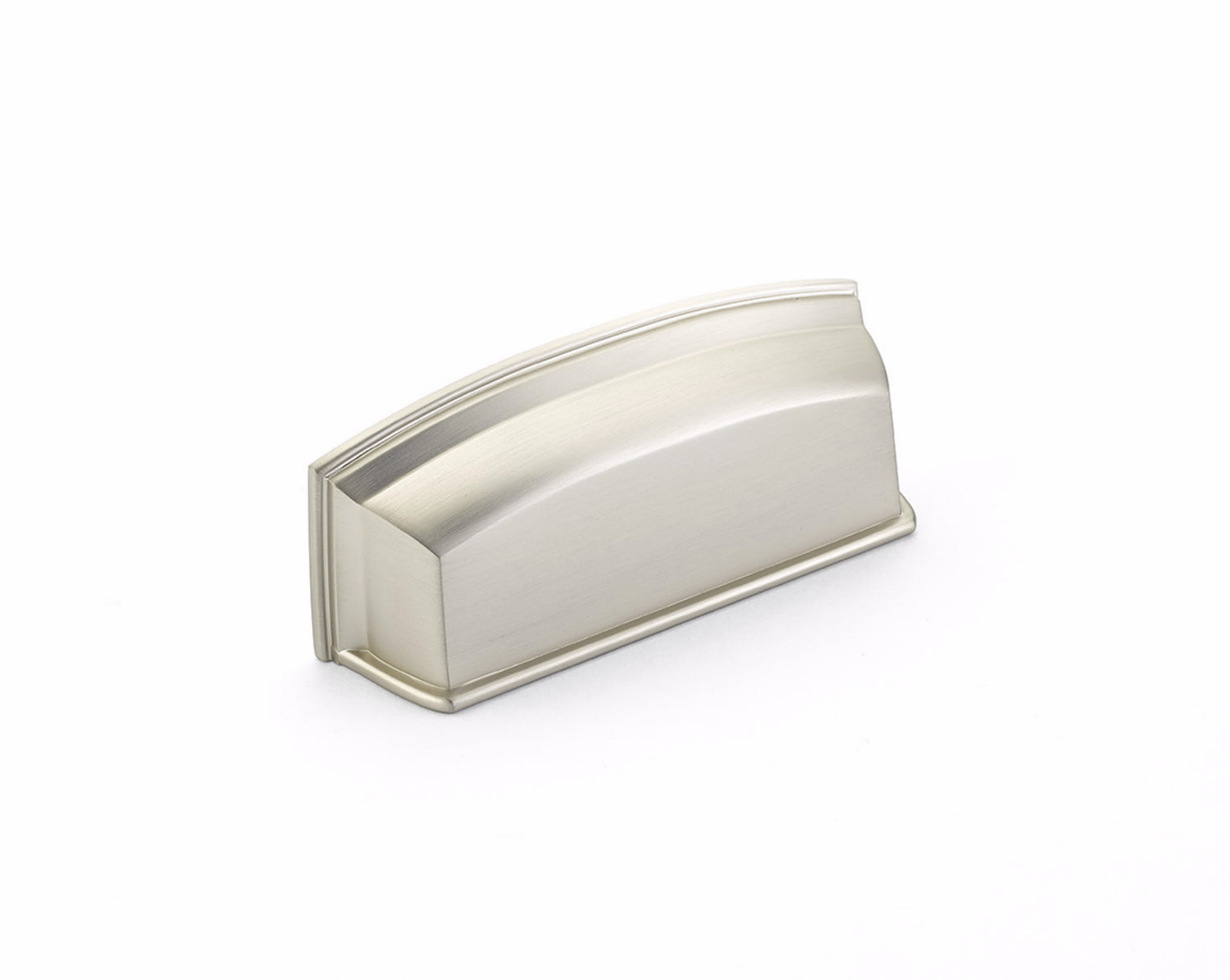Schaub 534-15 Menlo Park 3-1/2" Center to Center Cabinet Cup Pull Satin Nickel Finish