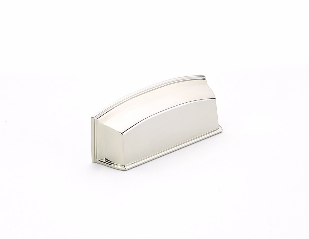 Schaub 534-PN Menlo Park 3-1/2" Center to Center Cabinet Cup Pull Polished Nickel Finish