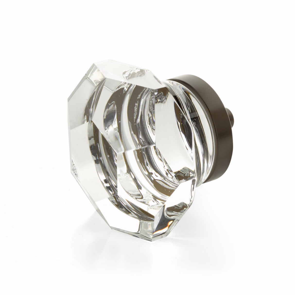 Schaub 54-26 City Lights Faceted Dome Glass Knob Polished Chrome Finish