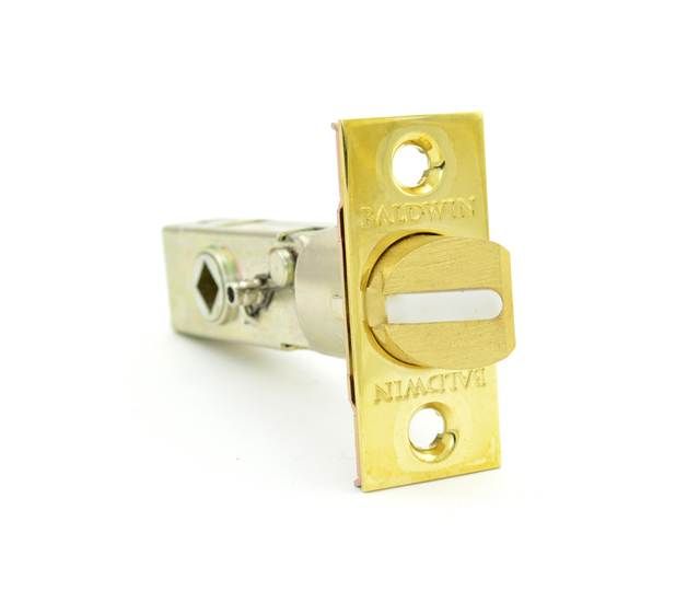 Baldwin 5510031P 2-3/8" Estate Knob Privacy Latch Unlacquered Brass Finish