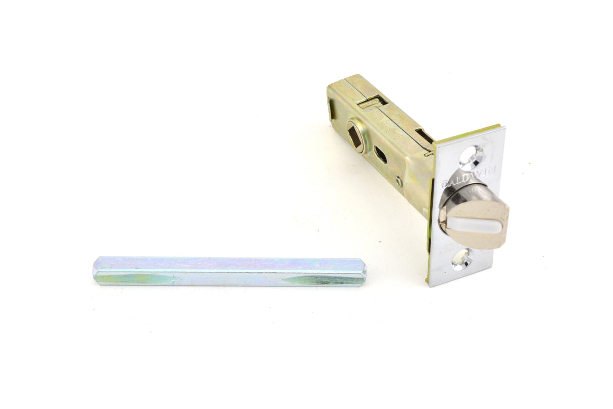 Baldwin 5510260FLS 2-3/8" Estate Knob Passage Latch with Full Lip Strike Bright Chrome Finish