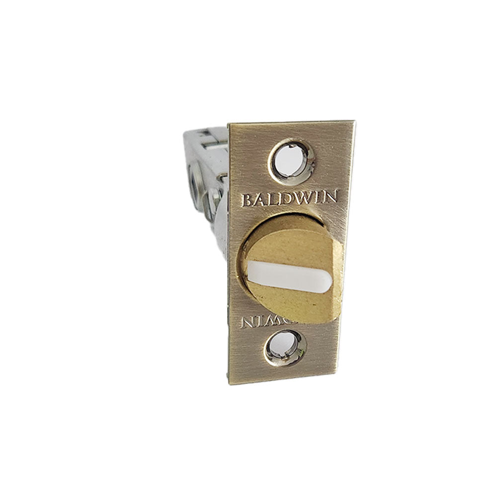 Baldwin 5513050FLS 2-3/8" Estate Lever Passage Latch with Full Lip Strike Antique Brass Finish