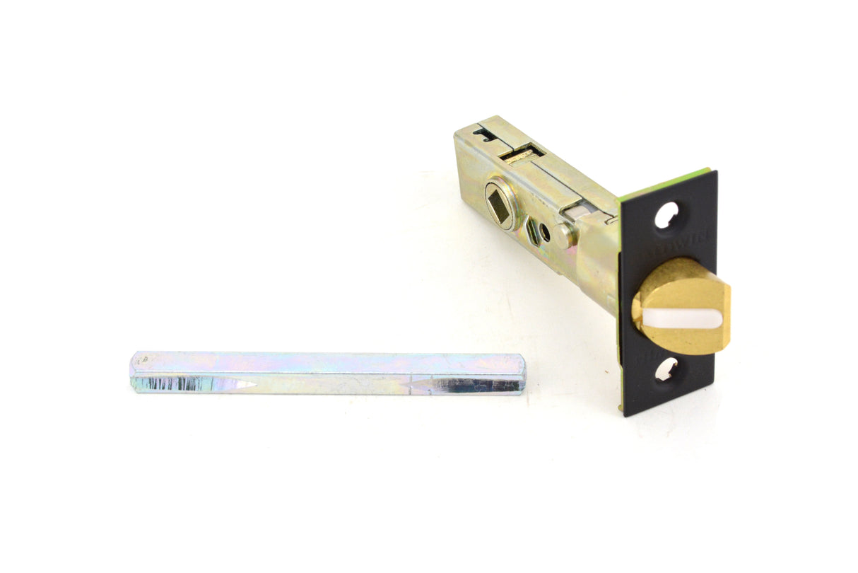 Baldwin 5513190FLS 2-3/8" Estate Lever Passage Latch with Full Lip Strike Satin Black Finish