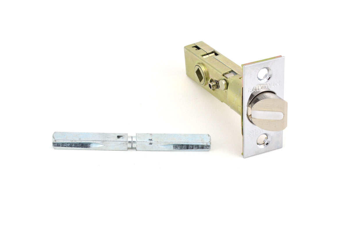 Baldwin 5513260PFLS 2-3/8" Estate Lever Privacy Latch with Full Lip Strike Bright Chrome Finish