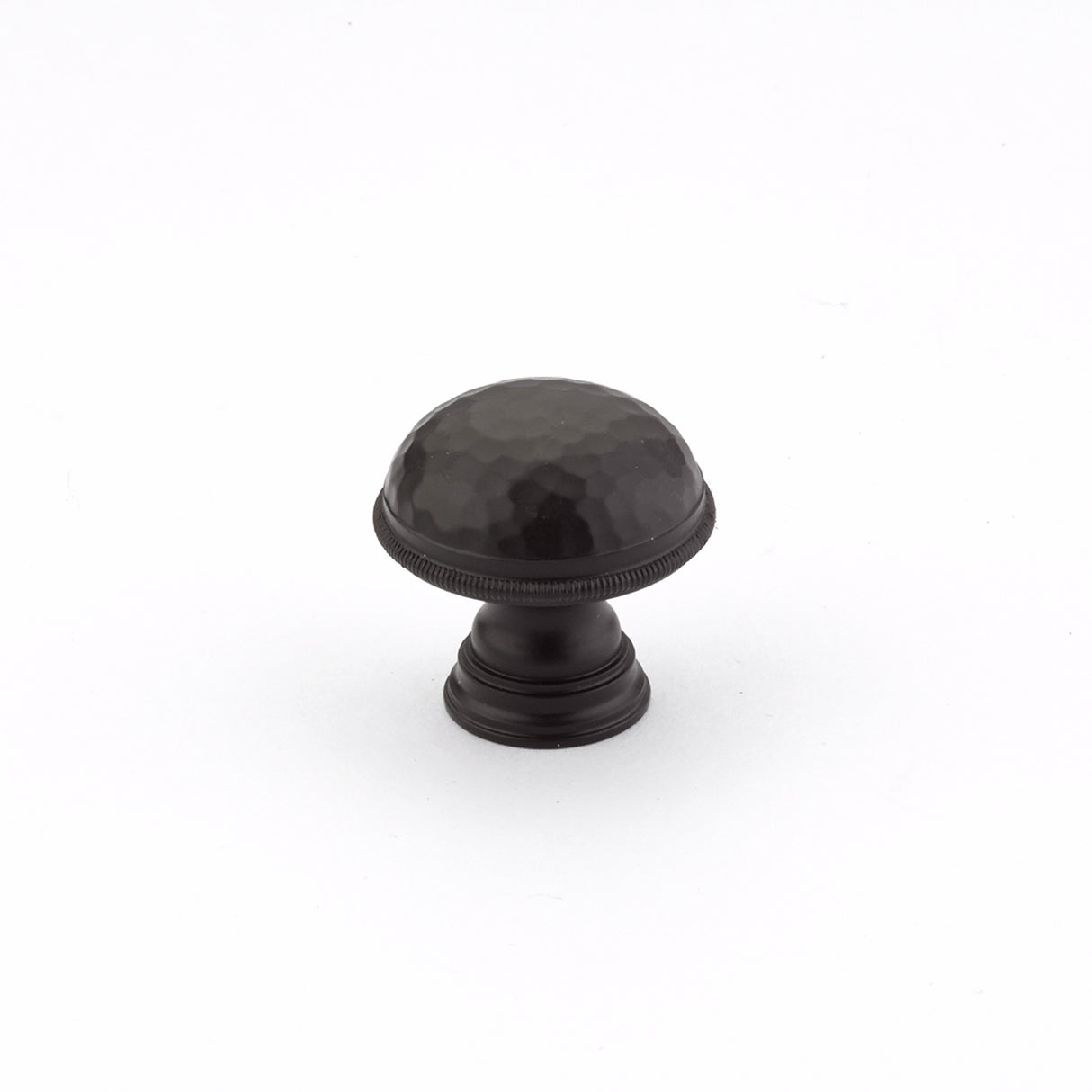Schaub 571-10B 1-1/4" Atherton Hammered Knurled Edge Cabinet Knob Oil Rubbed Bronze Finish