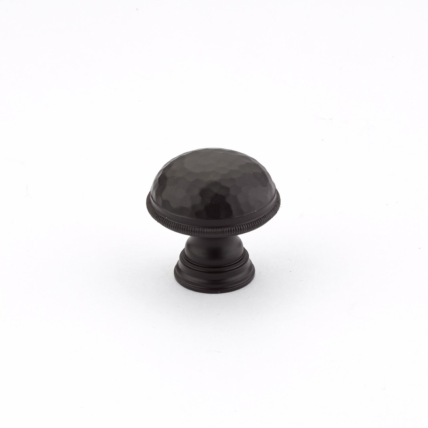 Schaub 571-10B 1-1/4" Atherton Hammered Knurled Edge Cabinet Knob Oil Rubbed Bronze Finish