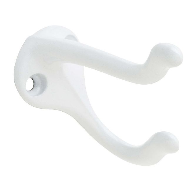 Ives Commercial 571AW Aluminum Coat and Hat Hook White Finish