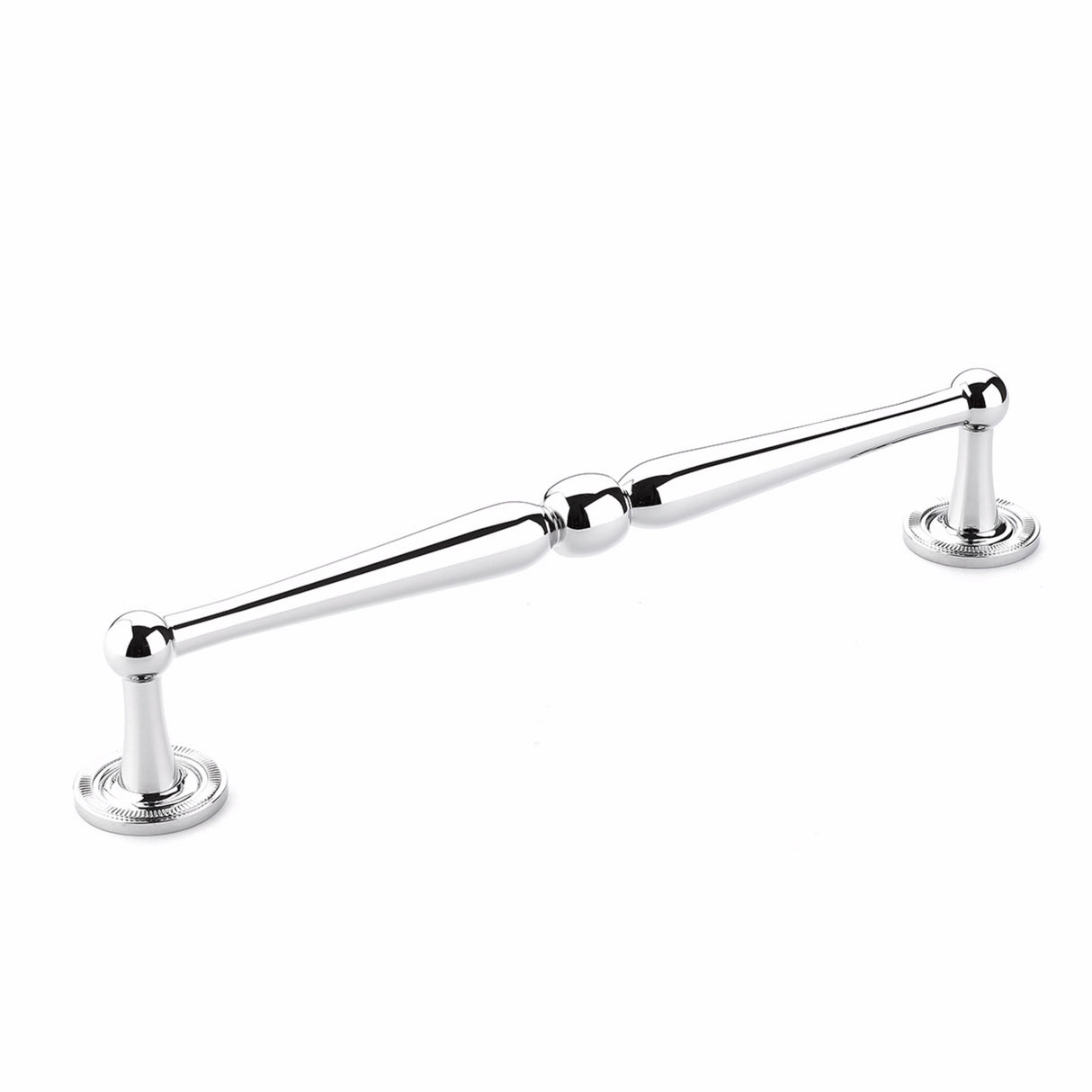 Schaub 577-26 8" Center to Center Atherton Knurled Cabinet Pull Polished Chrome Finish
