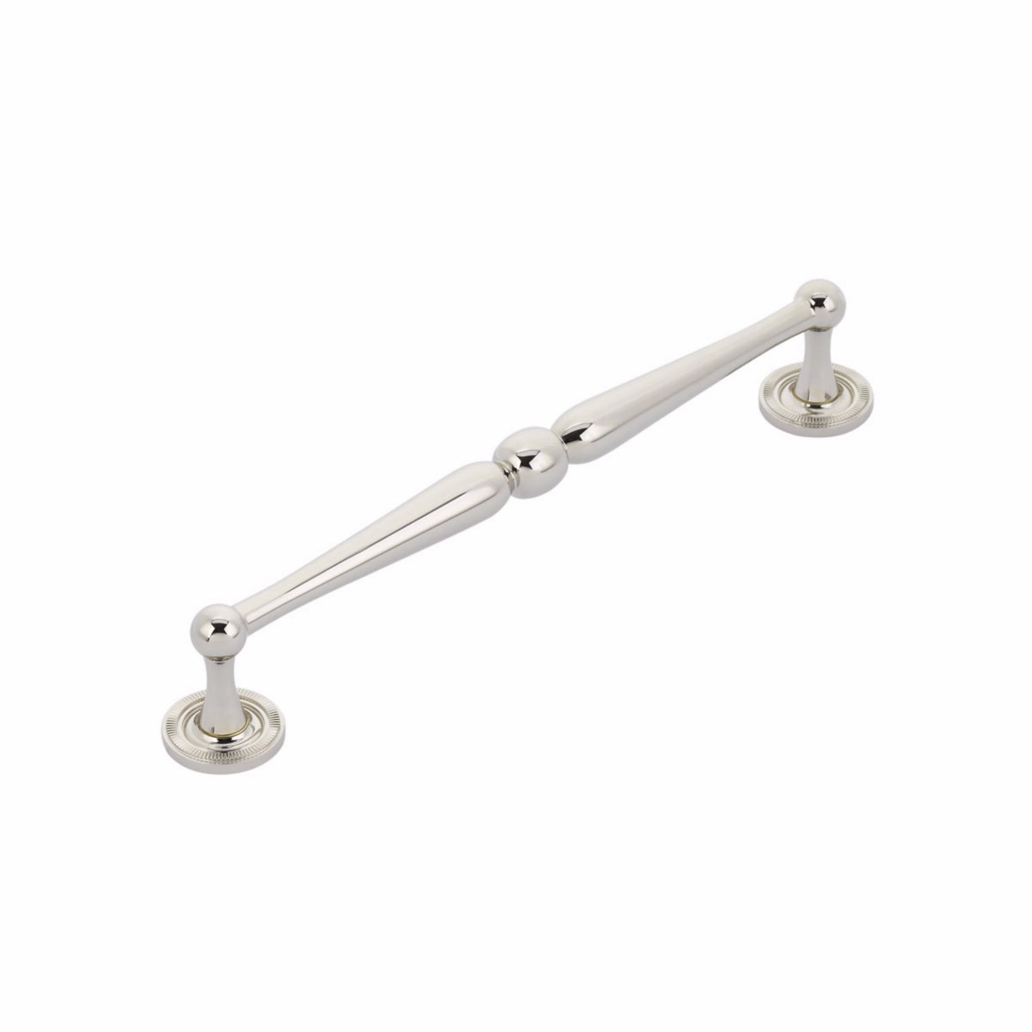 Schaub 577-PN 8" Center to Center Atherton Knurled Cabinet Pull Polished Nickel Finish