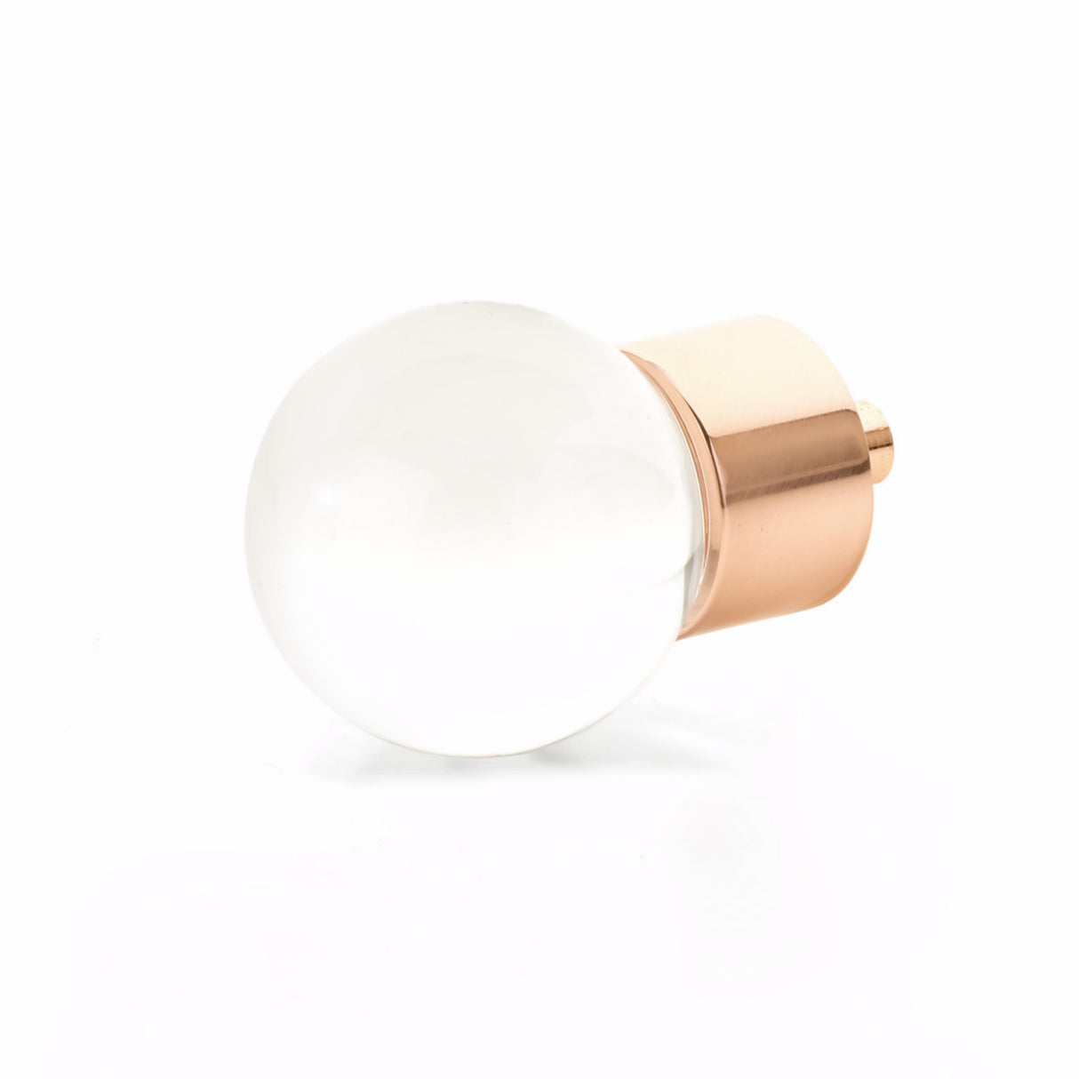 Schaub 59-PRG City Lights Globe Glass Knob Polished Rose Gold Finish