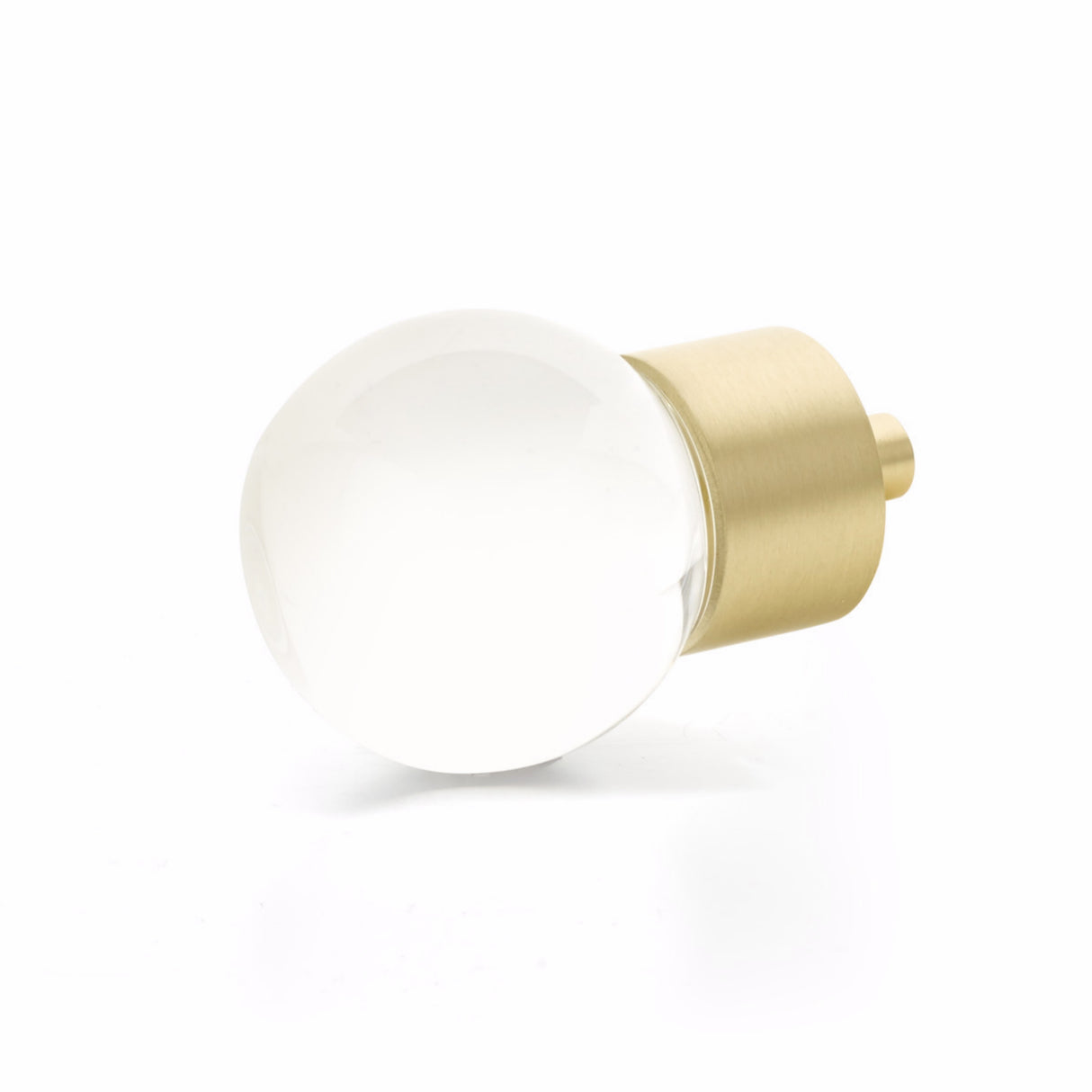 Schaub 59-SB City Lights Globe Glass Knob Satin Brass Finish