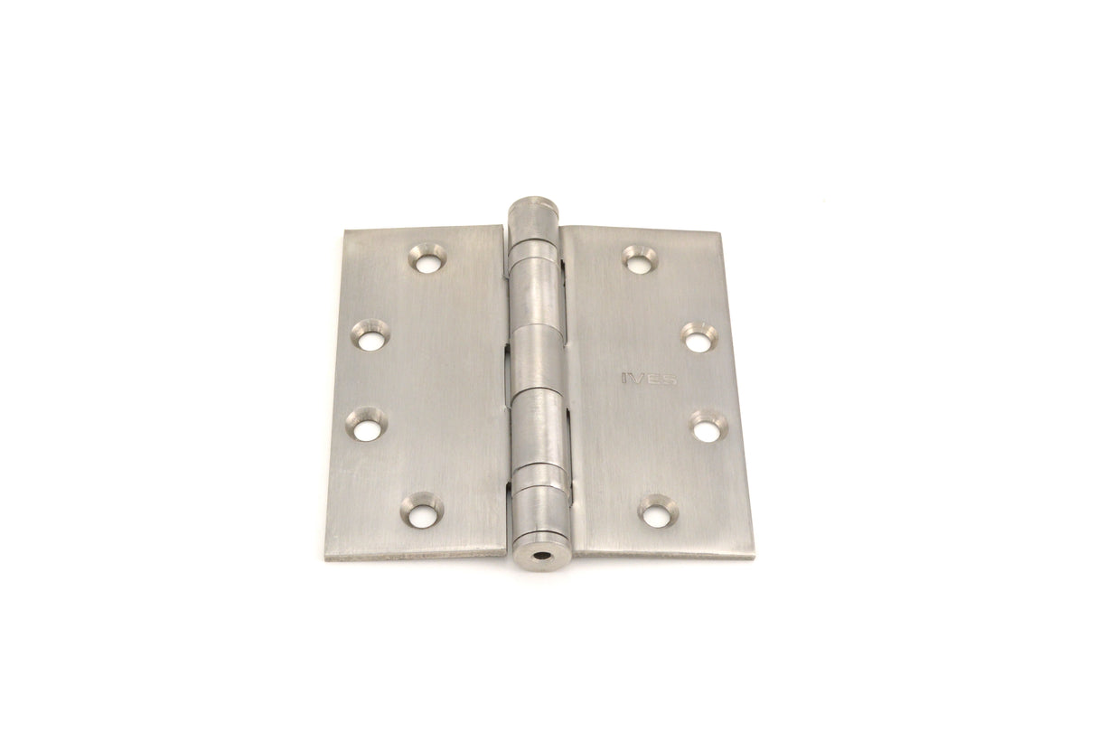 Ives Commercial 5BB1412630 4-1/2" x 4-1/2" Five Knuckle Ball Bearing Standard Weight Hinge Satin Stainless Steel Finish