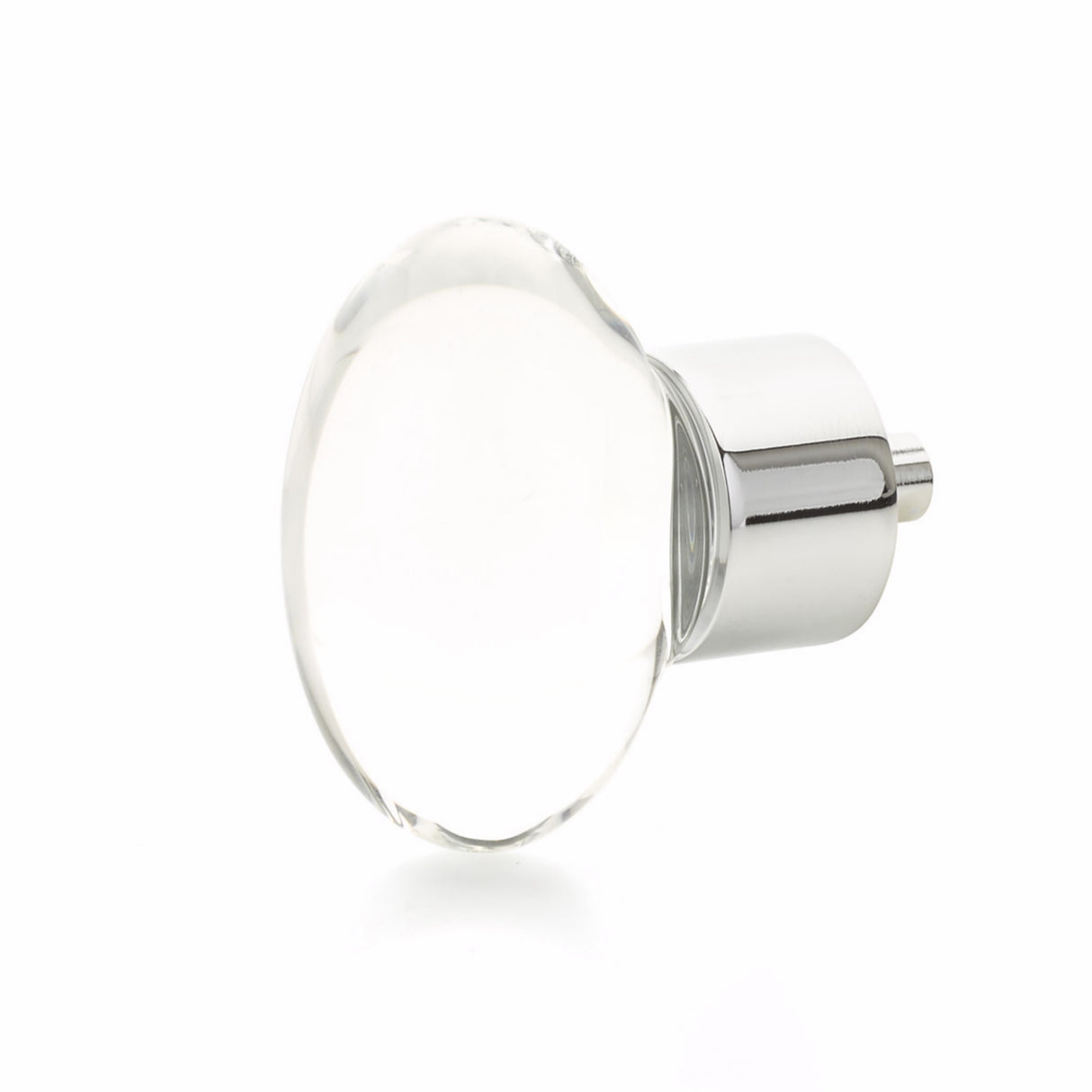 Schaub 60-26 City Lights Oval Glass Knob Polished Chrome Finish