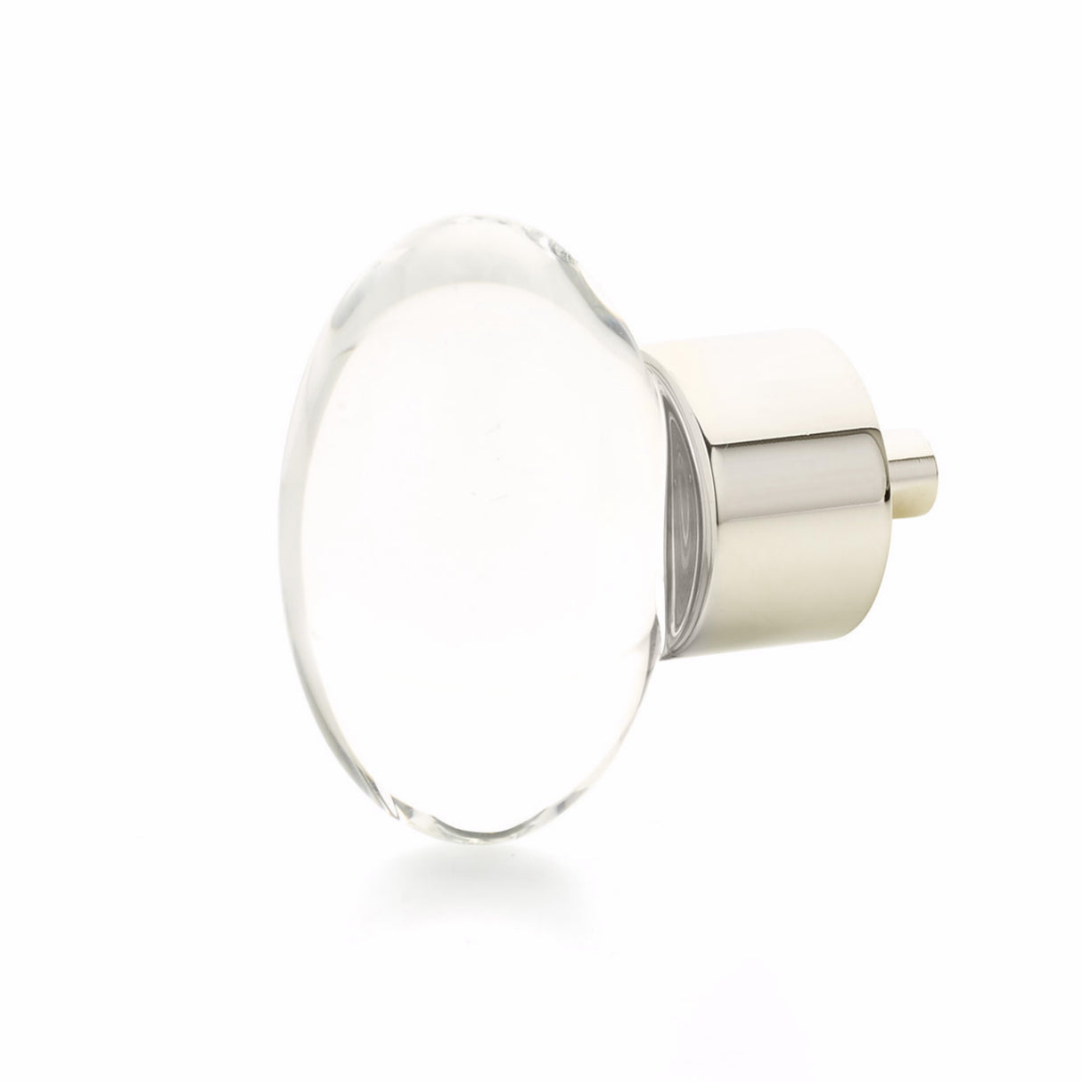 Schaub 60-PN City Lights Oval Glass Knob Polished Nickel Finish