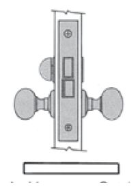 Baldwin 6315003L Left Hand Interior Bed / Bath 2-1/2" Backset Mortise Lock Body Lifetime Brass Finish