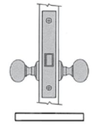 Baldwin 6318031LLS Left Hand Lever Strength Interior Passage 2-1/2" Backset Mortise Lock Body Unlacquered Brass Finish