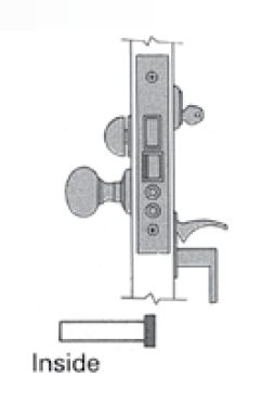 Baldwin 6321102R Right Hand Emergency Egress Entry Handleset By Knob 2-1/2" Backset Mortise Lock Body Oil Rubbed Bronze Finish