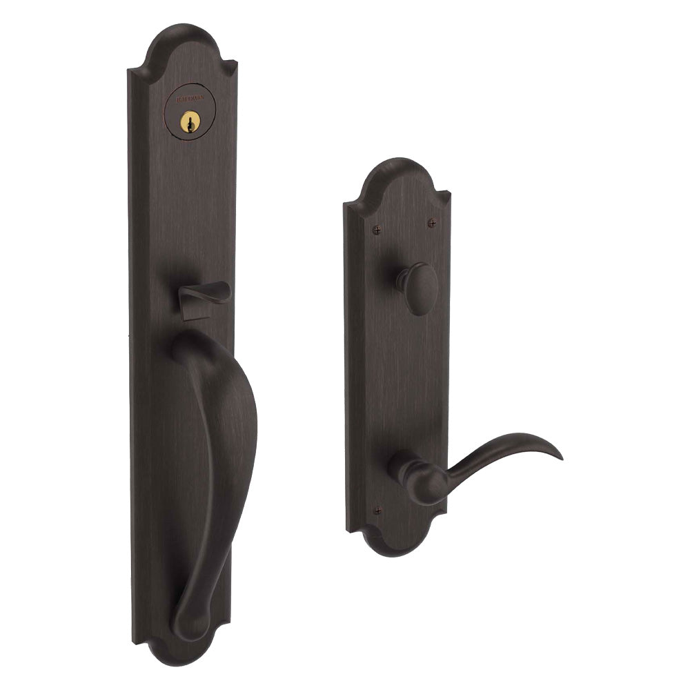 Baldwin 6402112RENT Right Hand Lever Entry Boulder Full Escutcheon Emergency Egress Handleset Venetian Bronze Finish