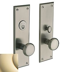 Baldwin 6552003ENTR Baltimore Single Cylinder Entry Mortise Trim Lifetime Brass Finish