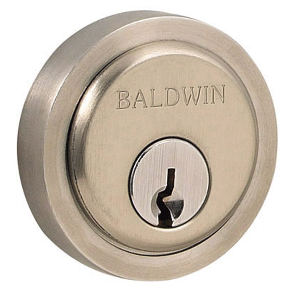 Baldwin 6738056 1-3/4" Contemporary Round Cylinder Collar Lifetime Satin Nickel Finish