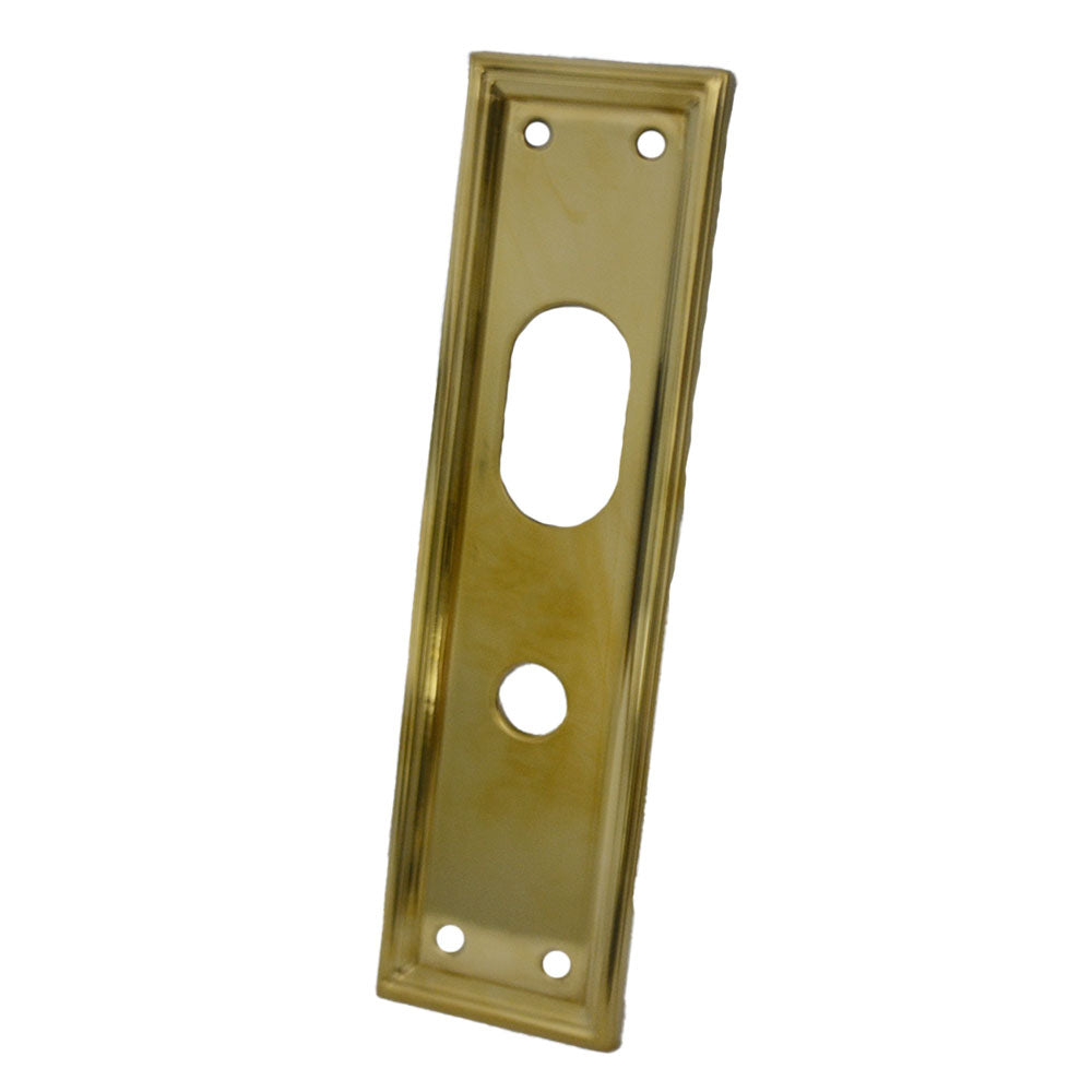 Baldwin 6793031KN Nashville Interior Escutcheon Cut for Knob Unlacquered Brass Finish