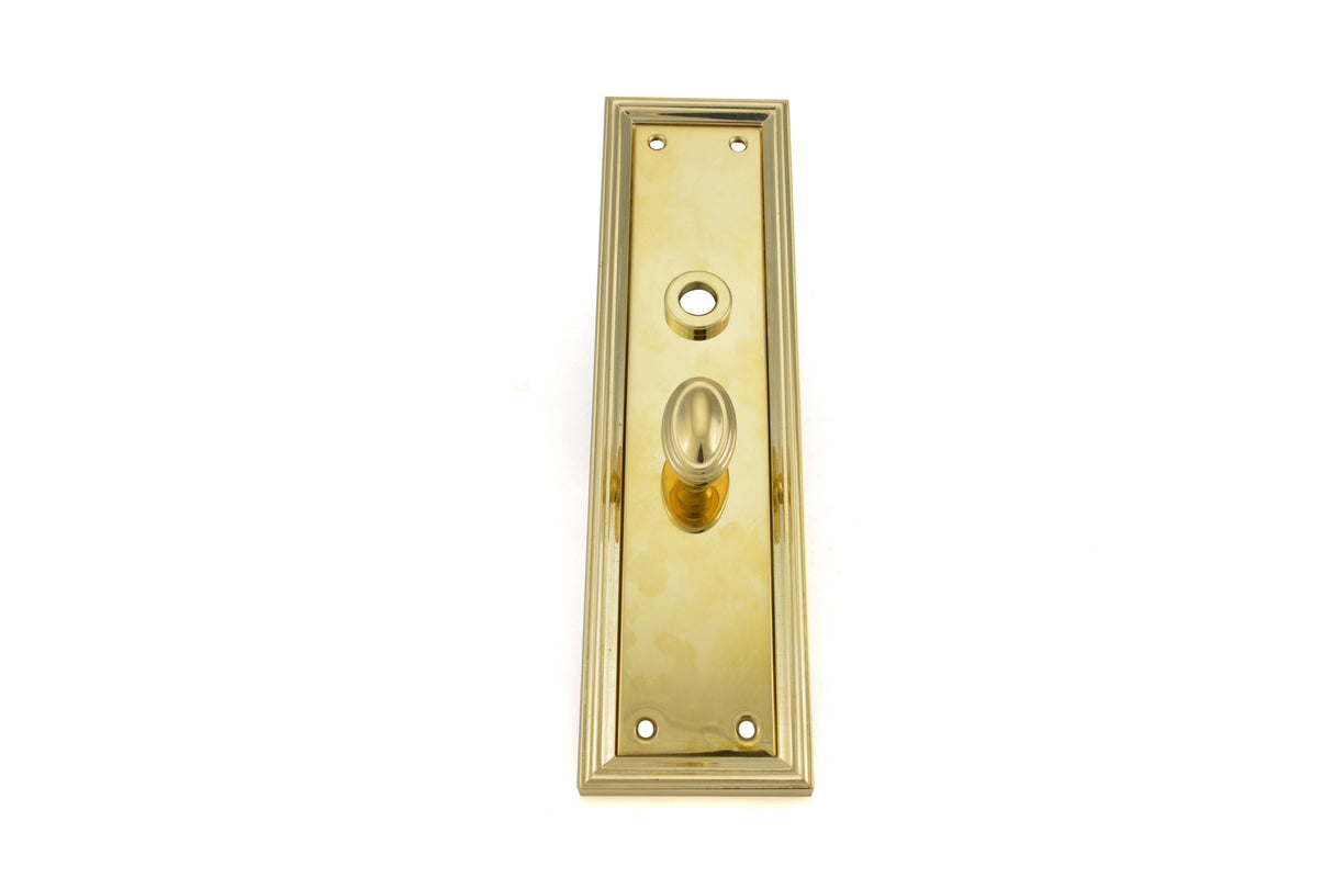 Baldwin 6793031KT Nashville Interior Escutcheon Cut for Turn Unlacquered Brass Finish