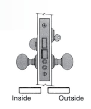 Baldwin 6800003L Left Hand Entry / Apartment Lever x Lever 1-1/2" Backset Mortise Lock Body Lifetime Brass Finish