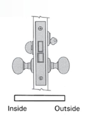 Baldwin 6810003RR Right Hand Reverse Entry / Storeroom Lever x Lever 1-1/2" Backset Mortise Lock Body Lifetime Brass Finish