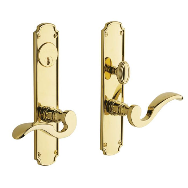 Baldwin 6942003ENTR Bismark Single Cylinder Entry Mortise Lock Trim Lifetime Brass Finish