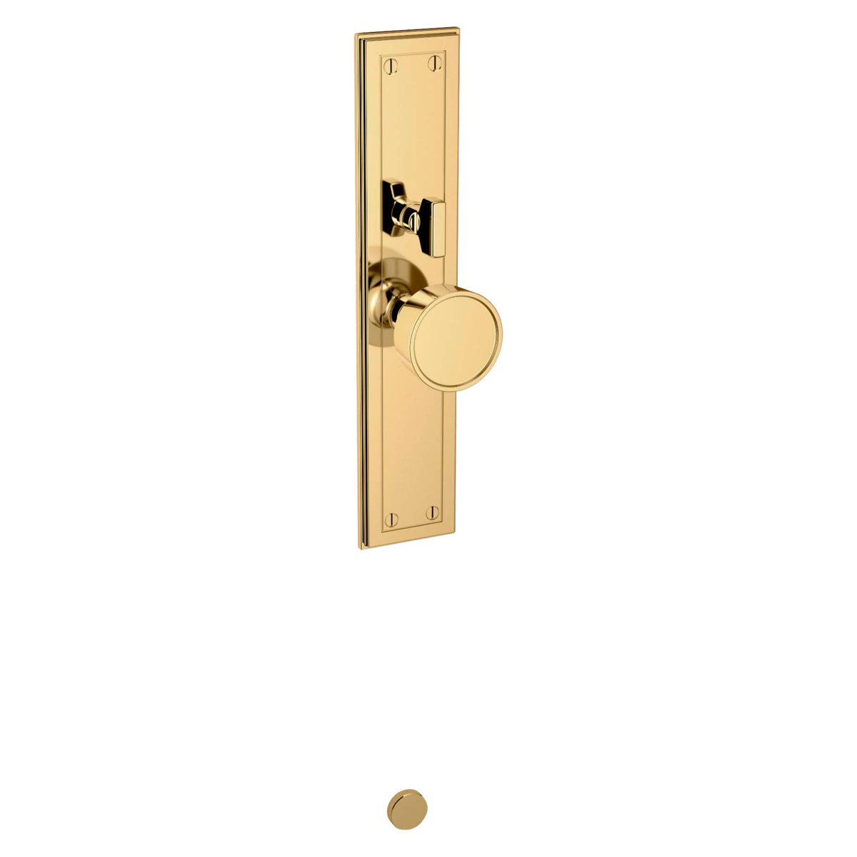 Baldwin 6946031ENTR Hollywood Hills Handleset Single Cylinder Entry Mortise Lock Trim Unlacquered Brass Finish - Baldwin Quickship Item *