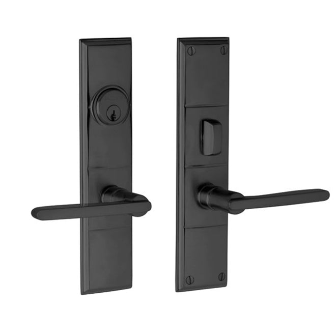 Baldwin 6973190ENTR Houston Single Cylinder Entry Mortise Lock Trim Satin Black Finish
