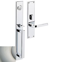 Baldwin 6976056RENT Minneapolis Right Hand Single Cylinder Entry Mortise Lock Trim Lifetime Satin Nickel Finish