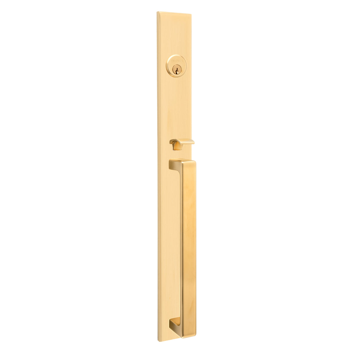 Baldwin 6977044RENT Minneapolis 20" Right Hand Single Cylinder Entry Mortise Lock Trim with 5162 Lever Lifetime Satin Brass Finish - Baldwin Quickship Item *