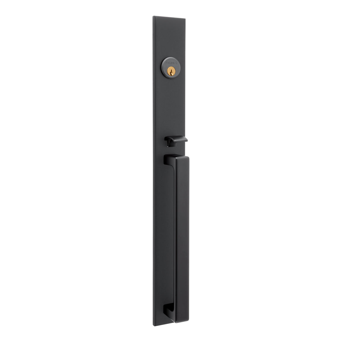 Baldwin 6977190RENT Minneapolis 20" Right Hand Single Cylinder Entry Mortise Lock Trim with 5162 Lever Satin Black Finish