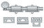 Deltana 6SB26D 6" Surface Bolt; Heavy Duty; Satin Chrome Finish