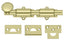 Deltana 6SB3-UNL 6" Surface Bolt; Heavy Duty; Unlacquered Bright Brass Finish