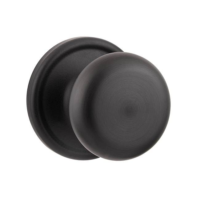 Kwikset 720H-514 Hancock Knob Passage Door Lock with 6AL Latch and RCS Strike Matte Black Finish