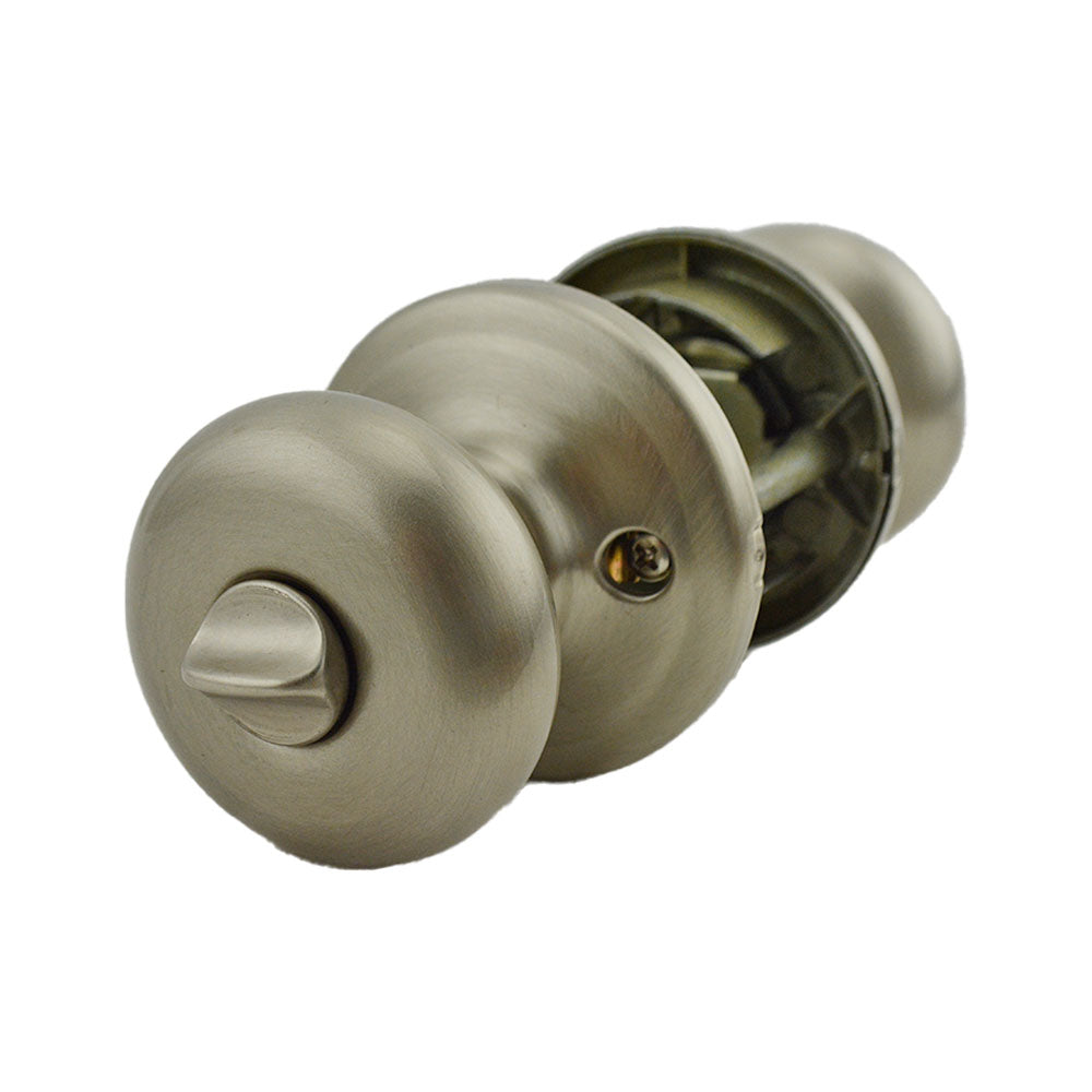Kwikset 740H-15 Hancock Knob Entry Door Lock with 6AL Latch and RCS Strike Satin Nickel Finish