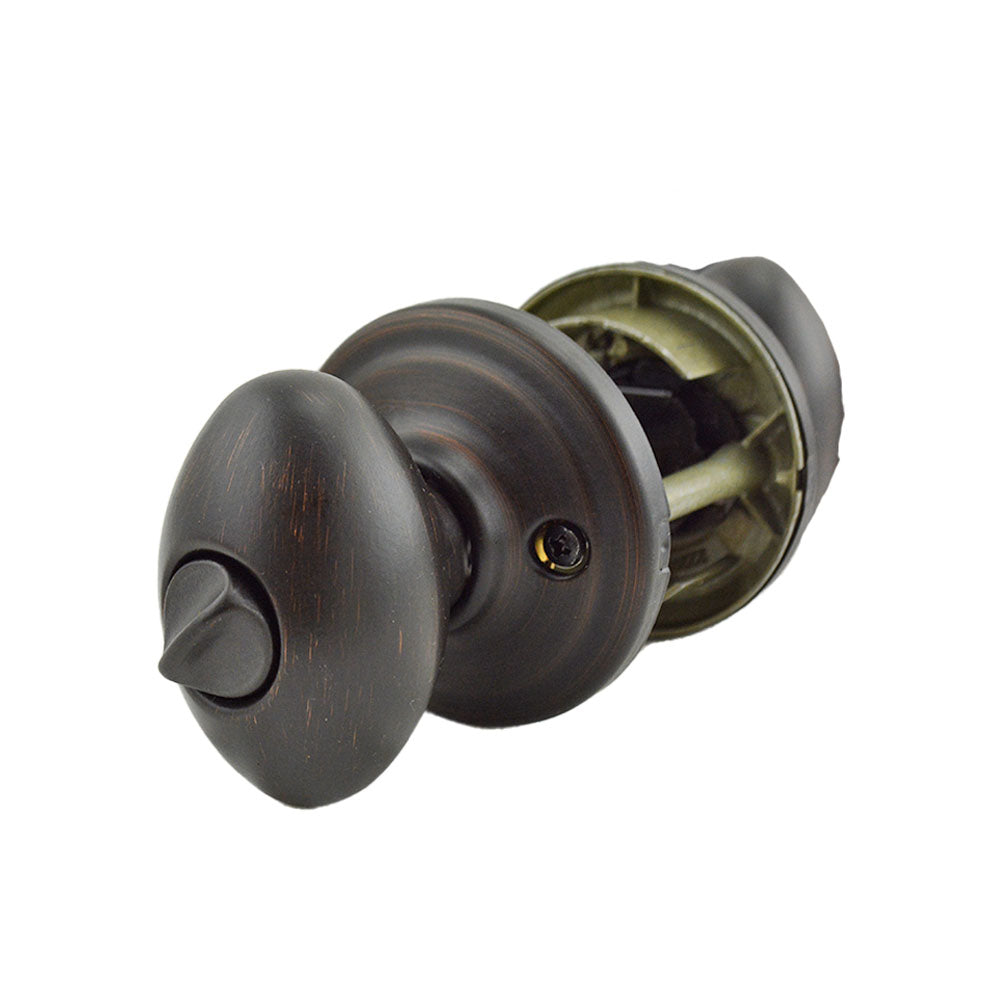 Kwikset 740L-11PS Laurel Knob Entry Door Lock SmartKey with 6AL Latch and RCS Strike Venetian Bronze Finish